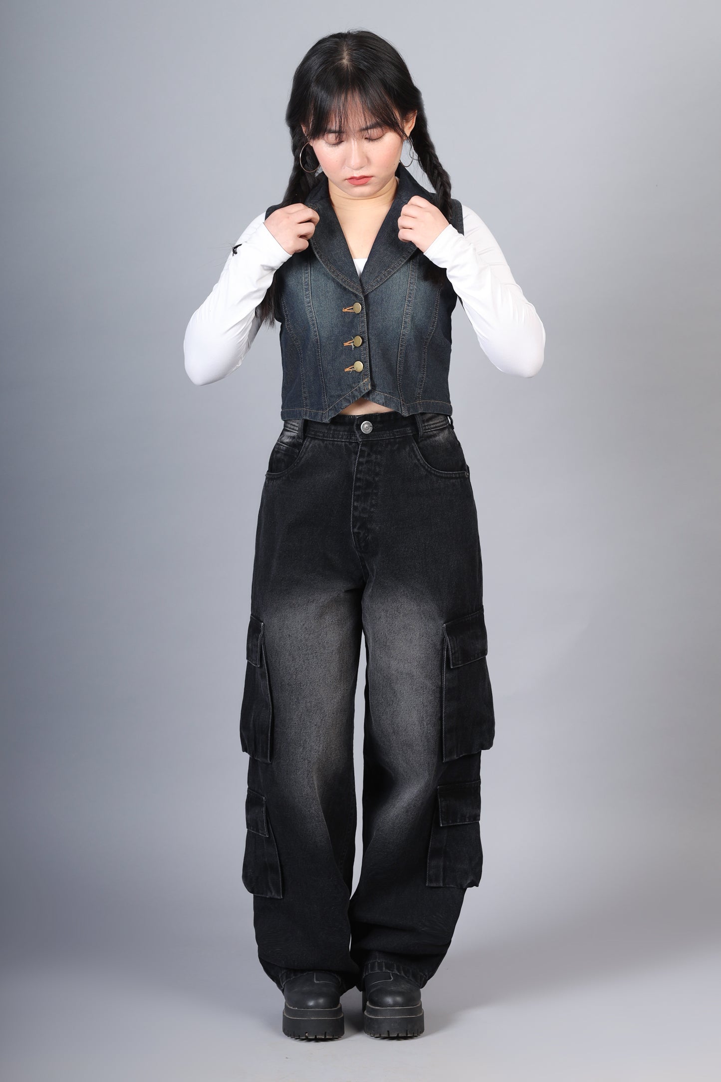 Sleeveless Denim Waistcoat