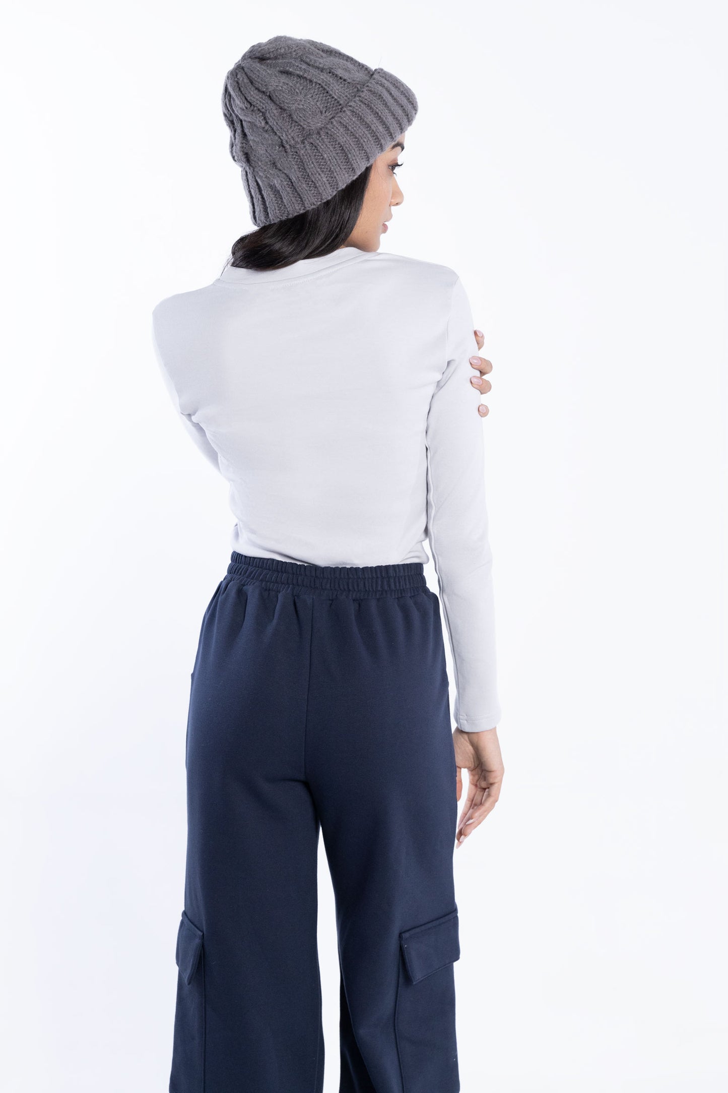 Long-sleeved fitted top