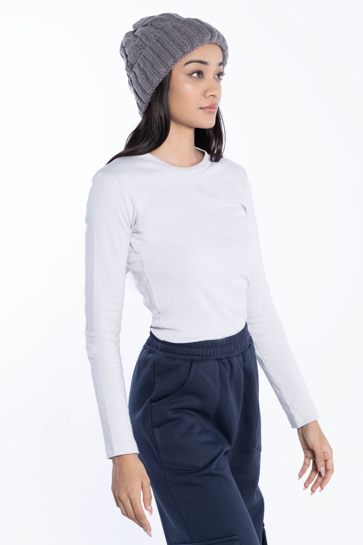 Long-sleeved fitted top