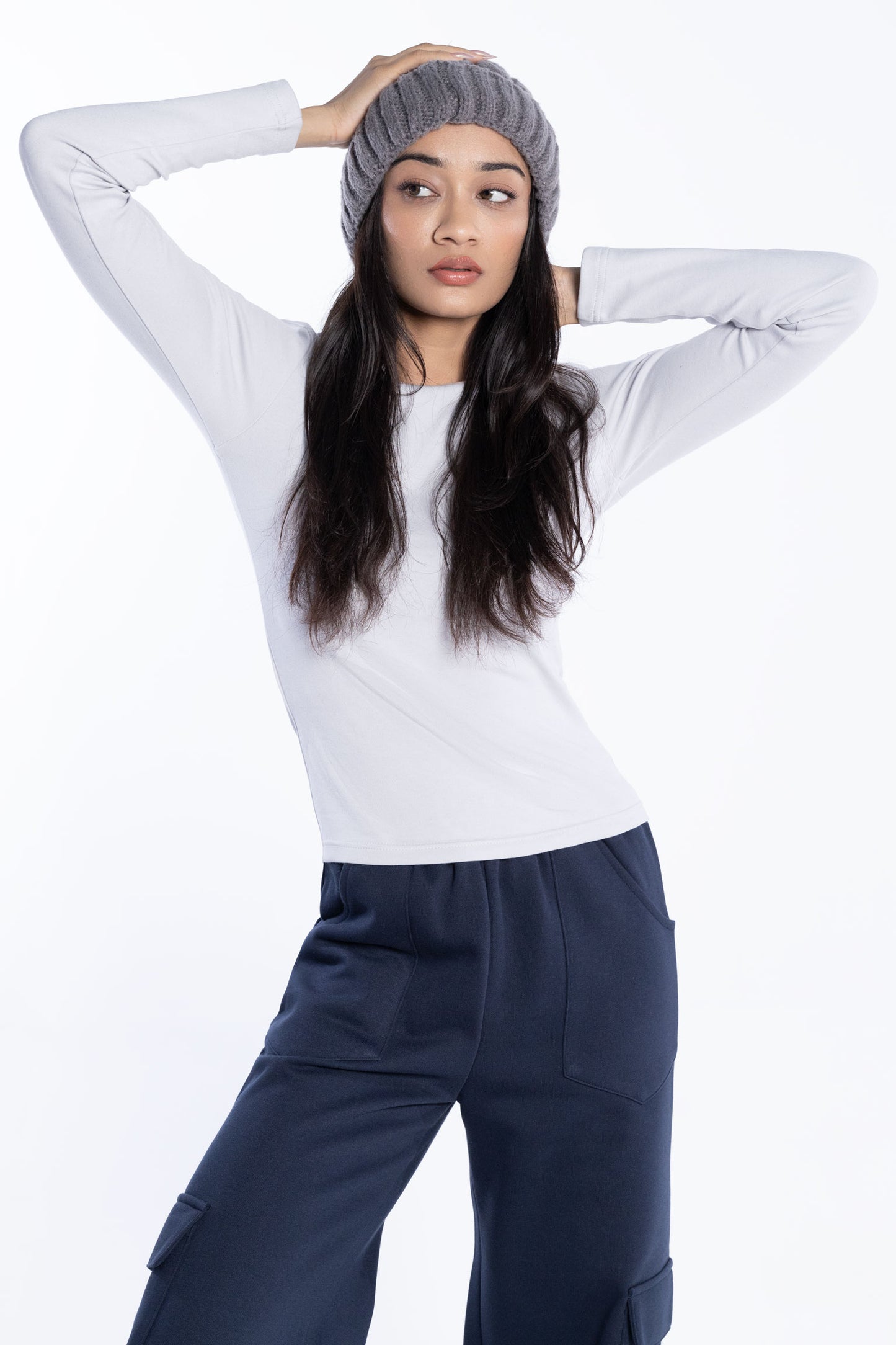 Long-sleeved fitted top