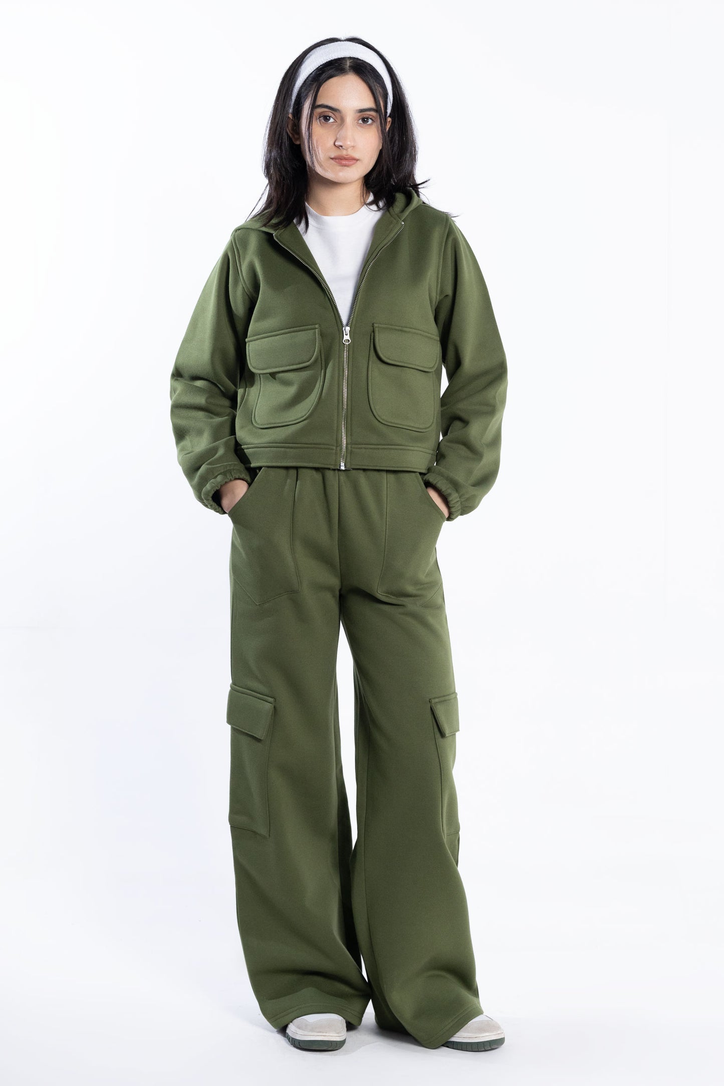 Twin pocket zip hoodie
