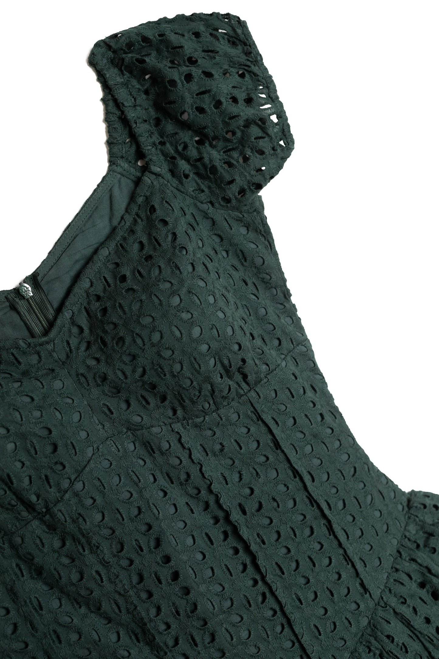 Sweetheart Neck Eyelet Mini Dress