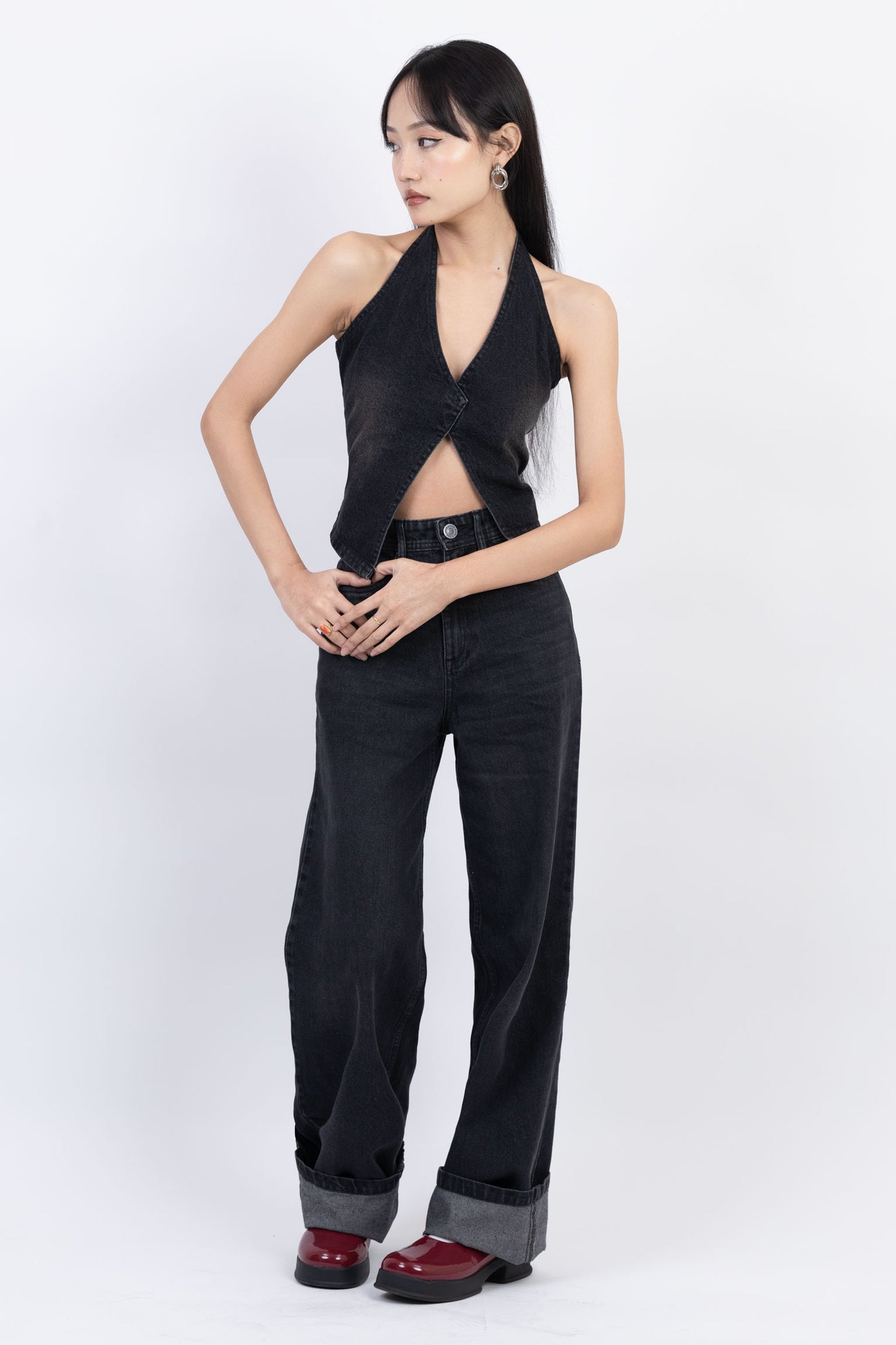 Cuff Straight Fit Jeans