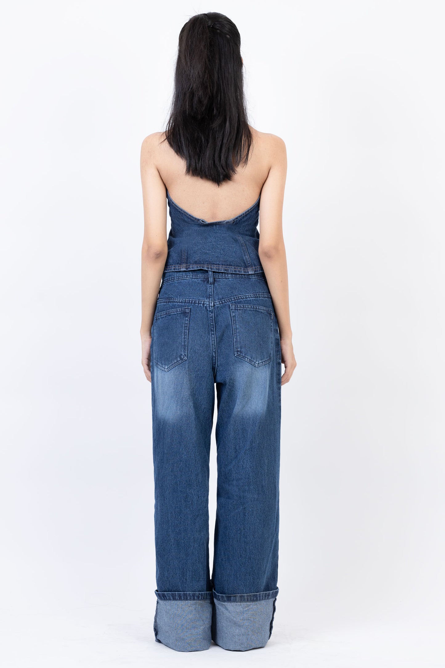 Cuff Straight Fit Jeans