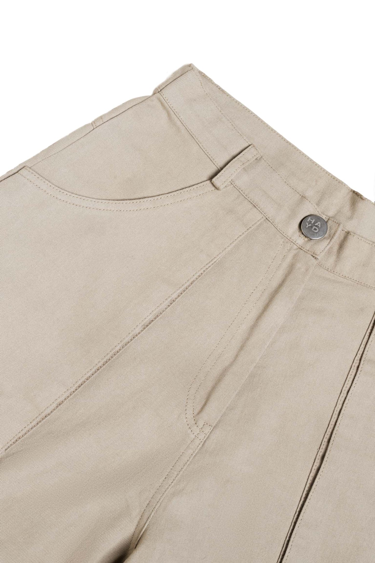 Zipper fly flap baggy cargo pants