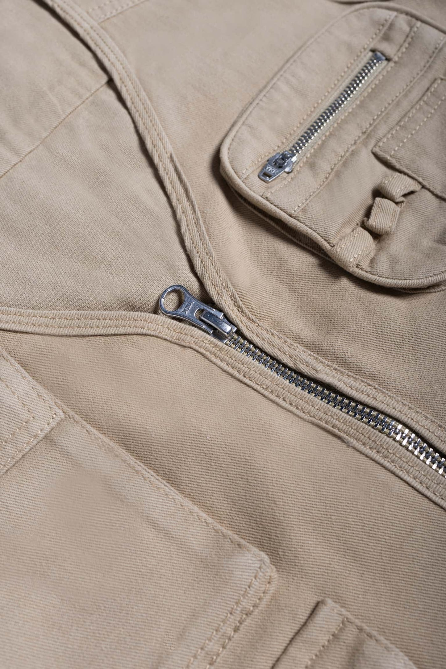 Multipocket twill cargo gilet