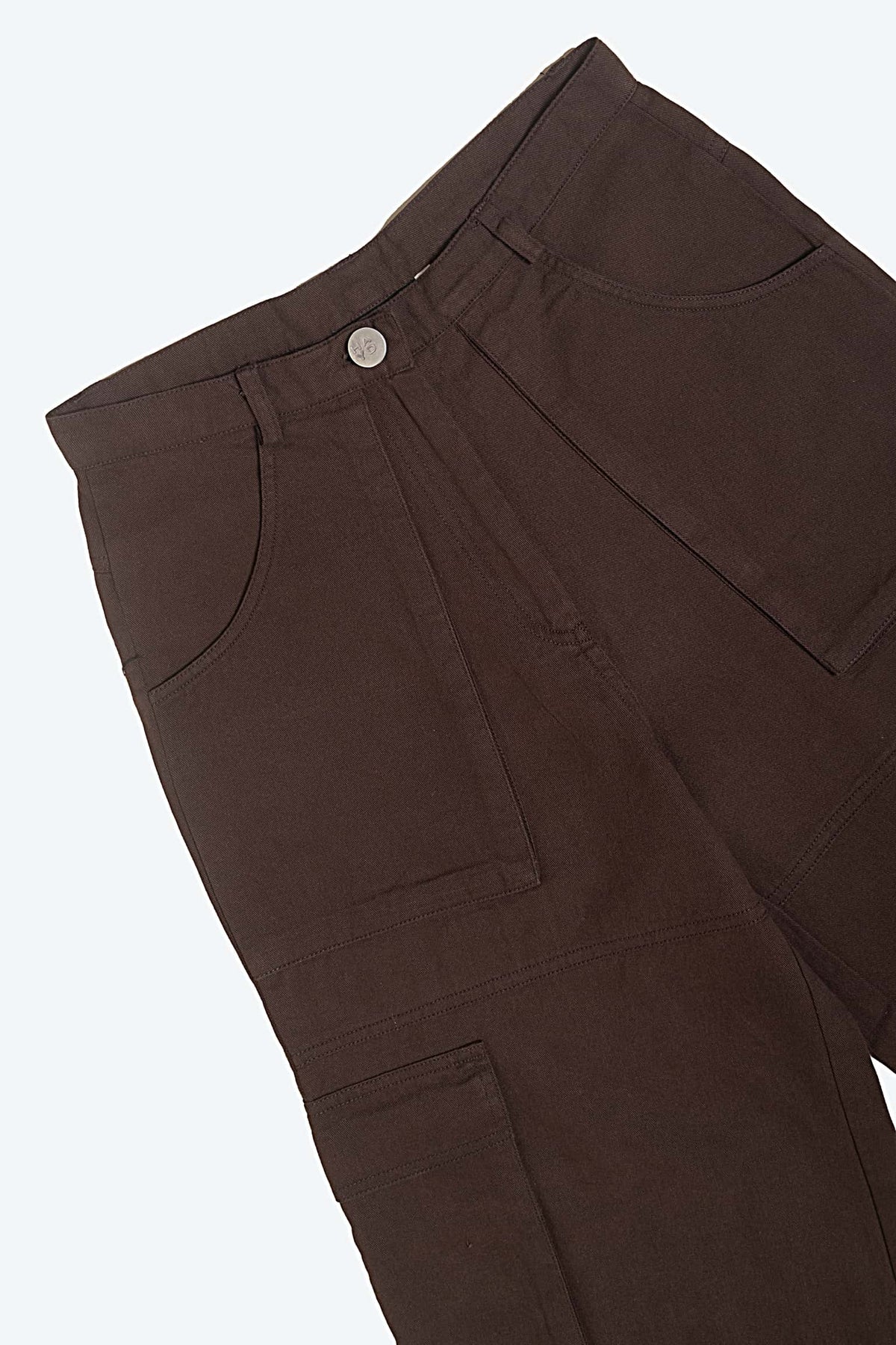 Zipper fly flap baggy cargo pants