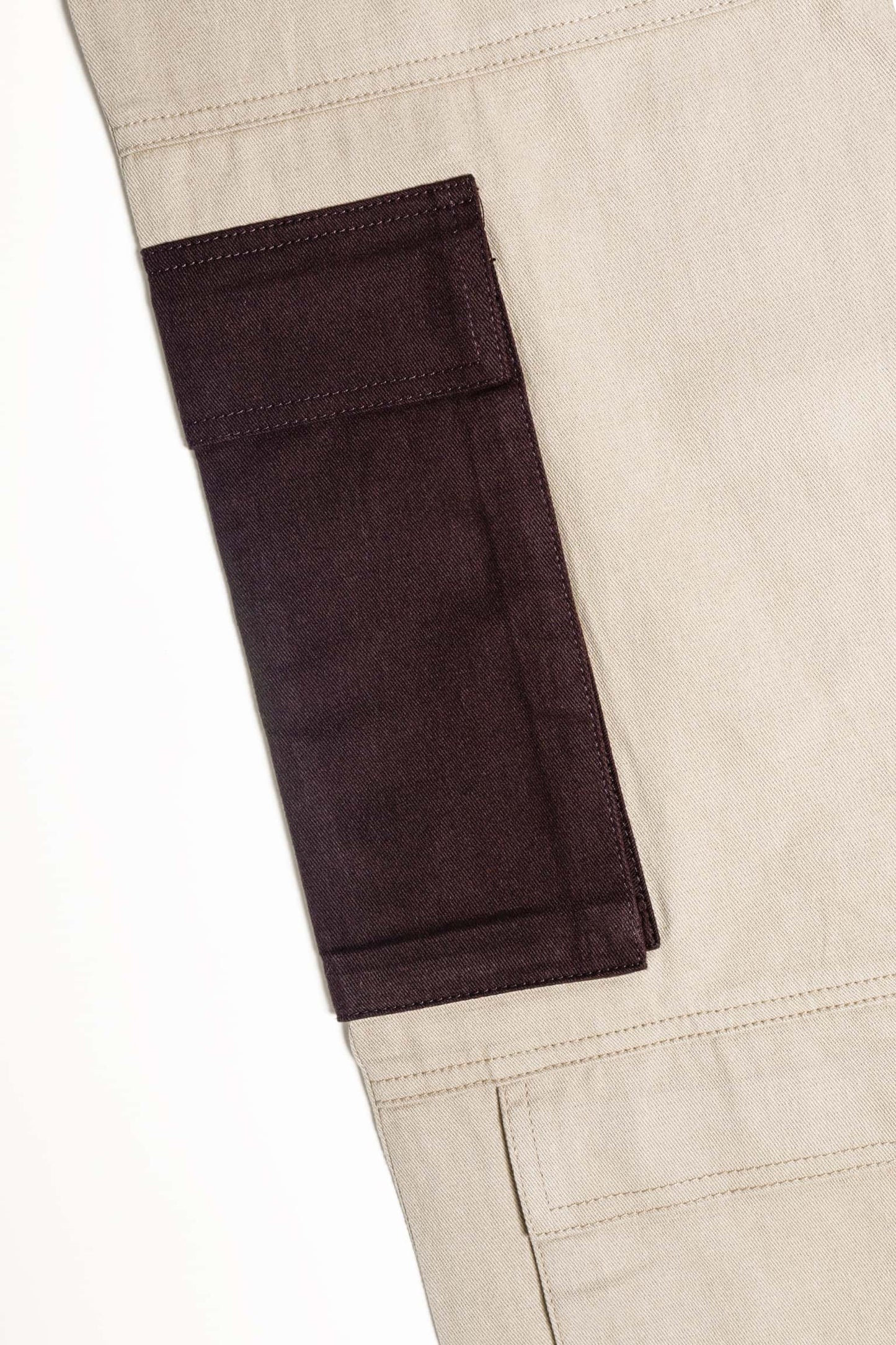 Zipper fly flap baggy cargo pants