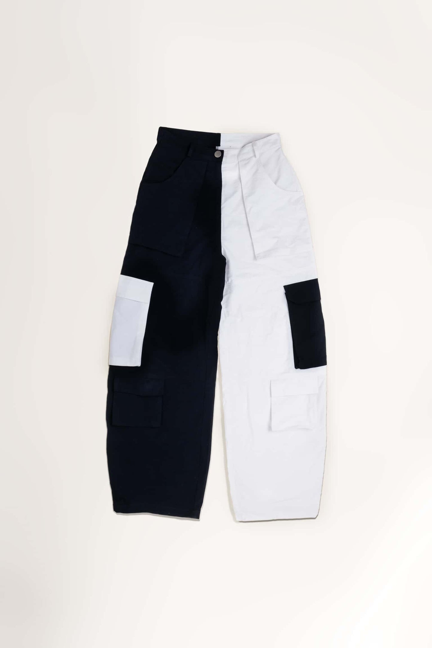 Zipper fly flap baggy cargo pants