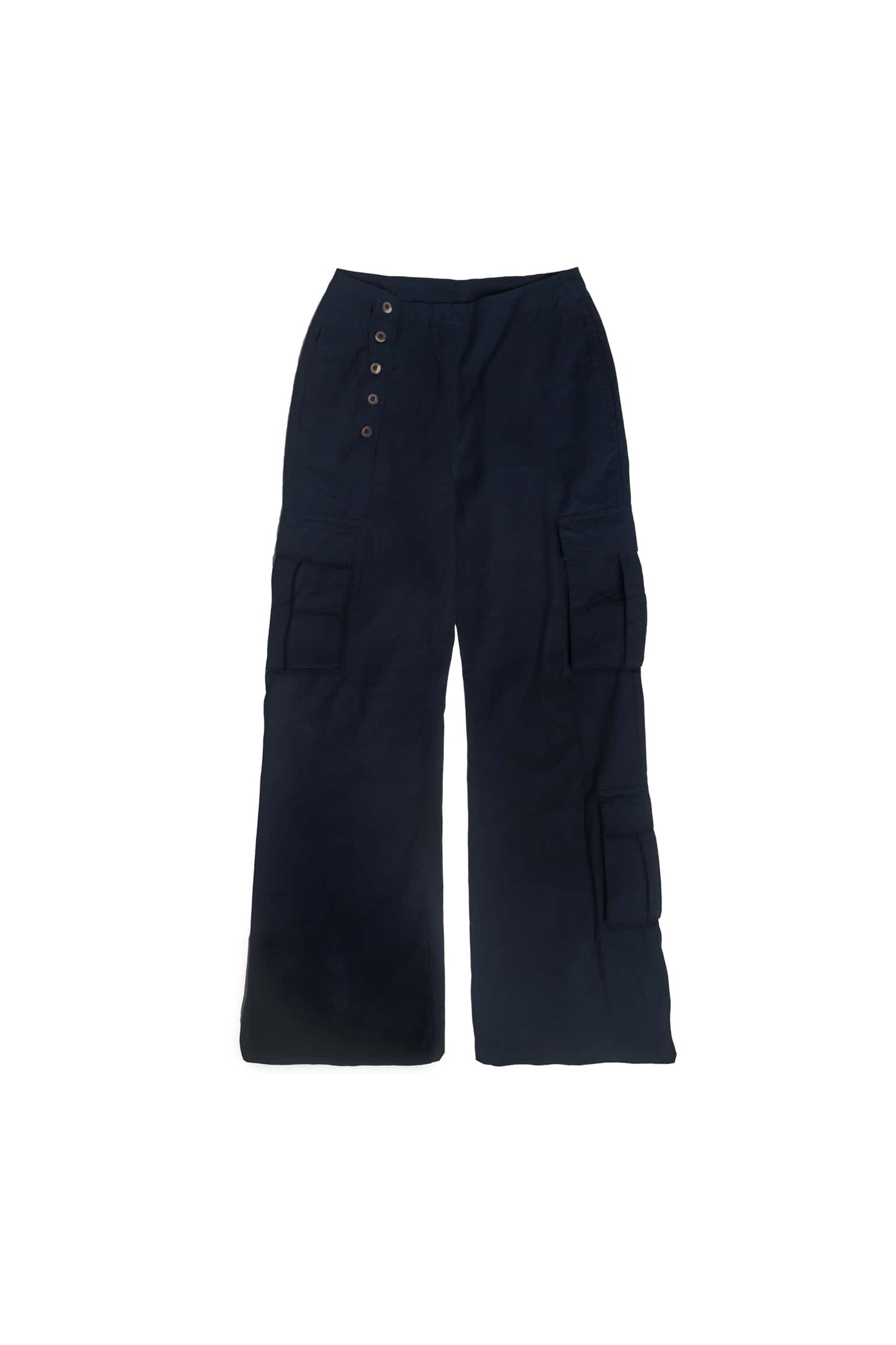 Multi-button Flared Cargo Pants