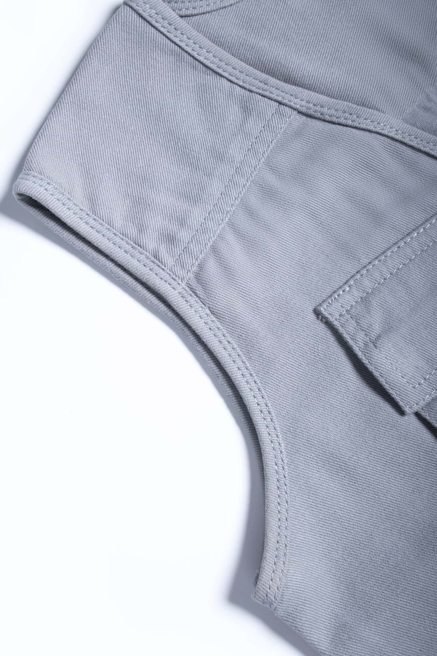 Multipocket twill cargo gilet