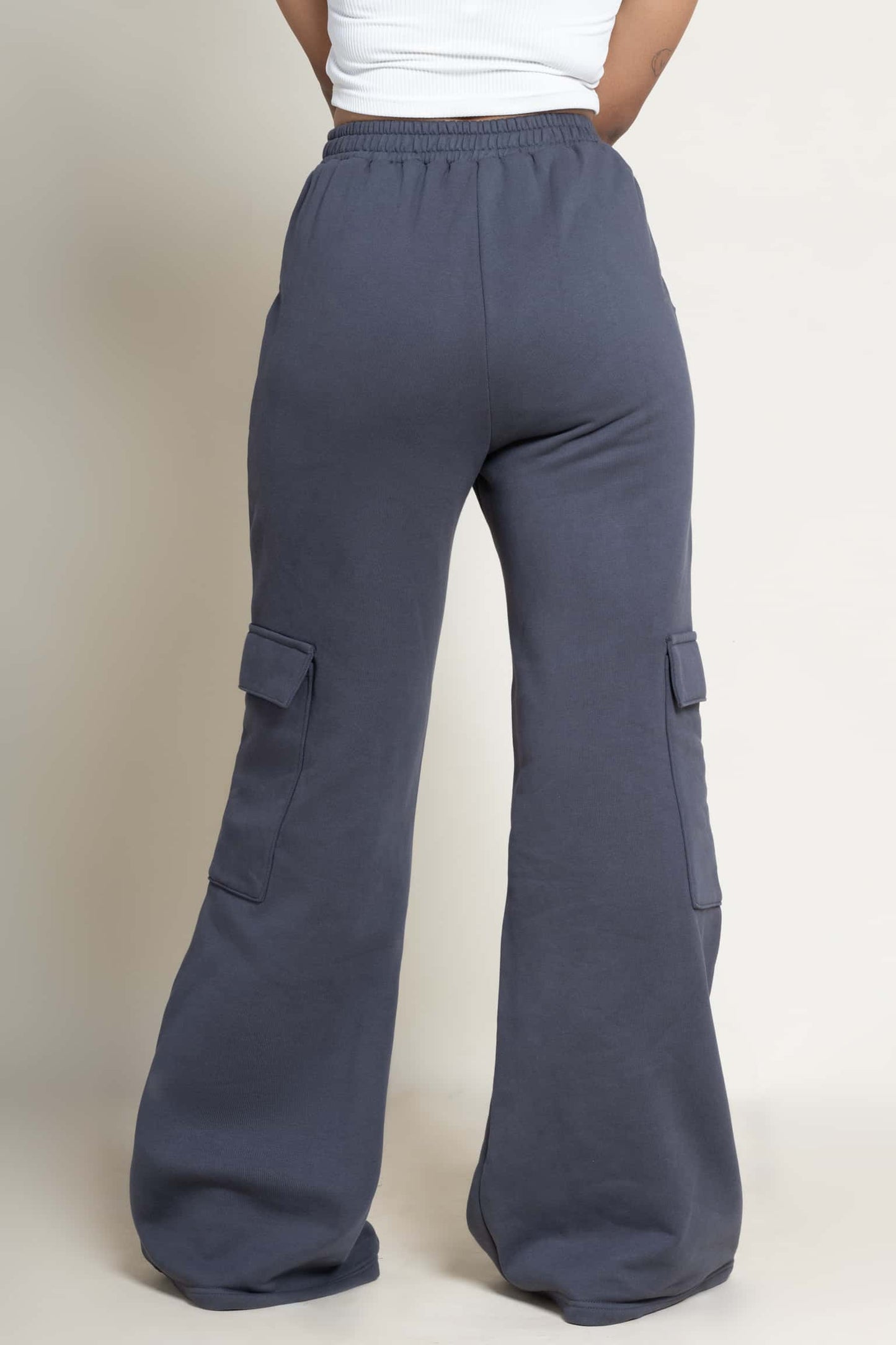 Wide cargo joggers