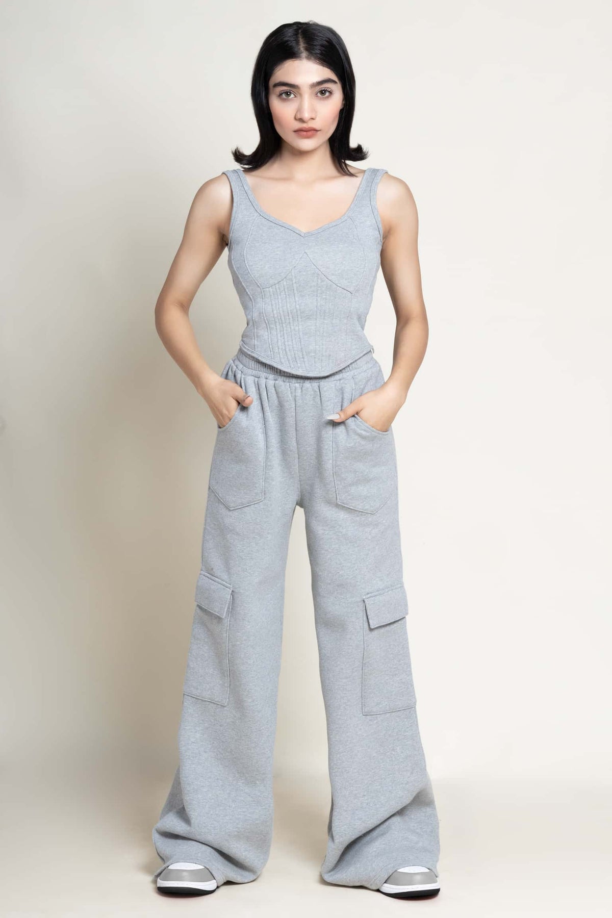 Sleeveless corset top