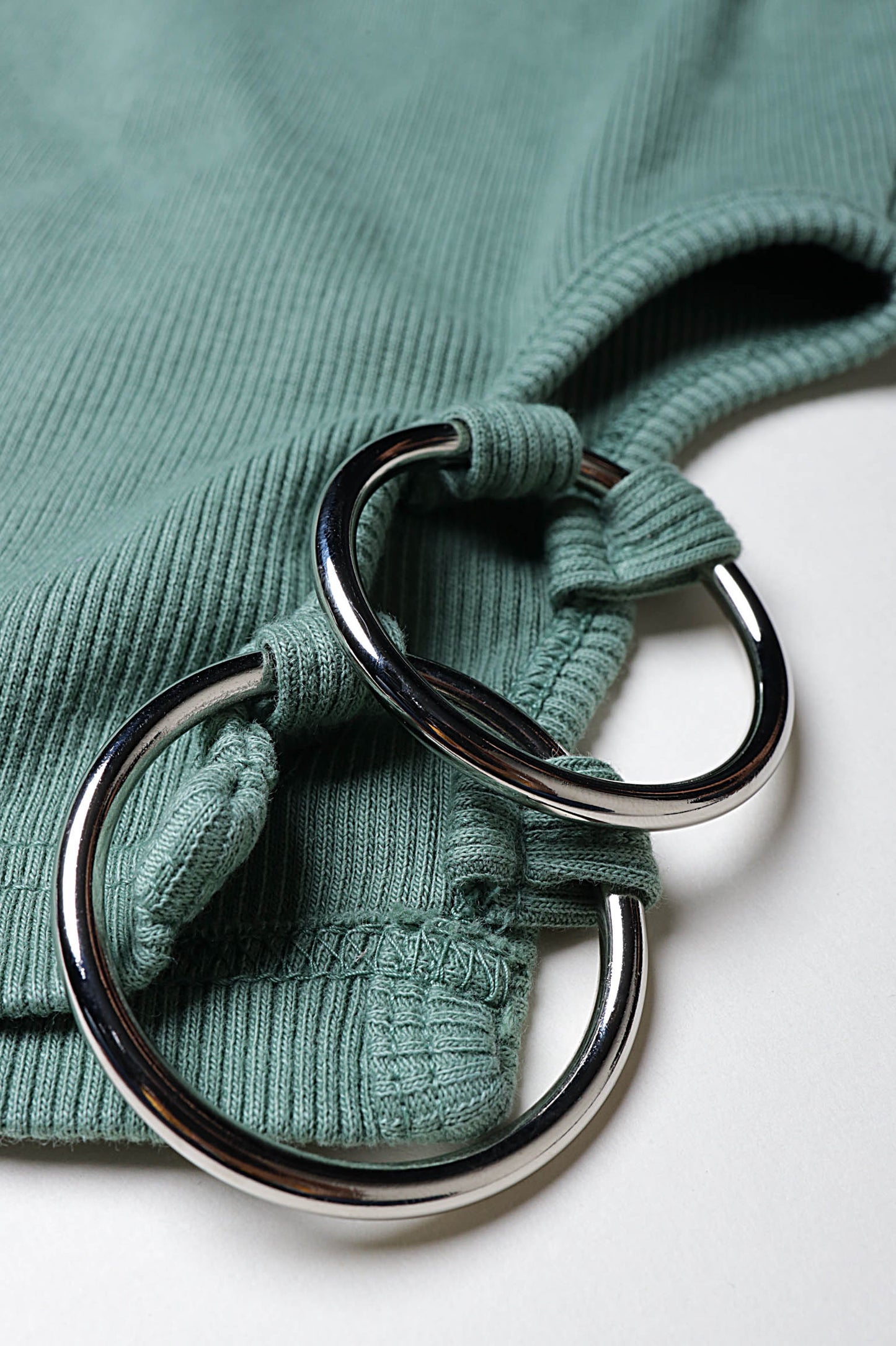 Mock neck rib top