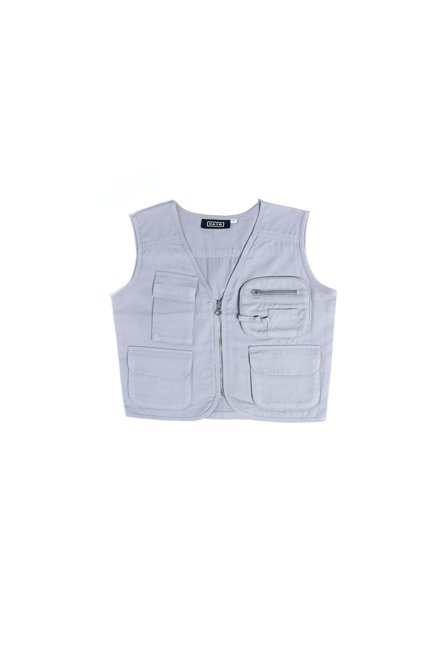 Multipocket twill cargo gilet