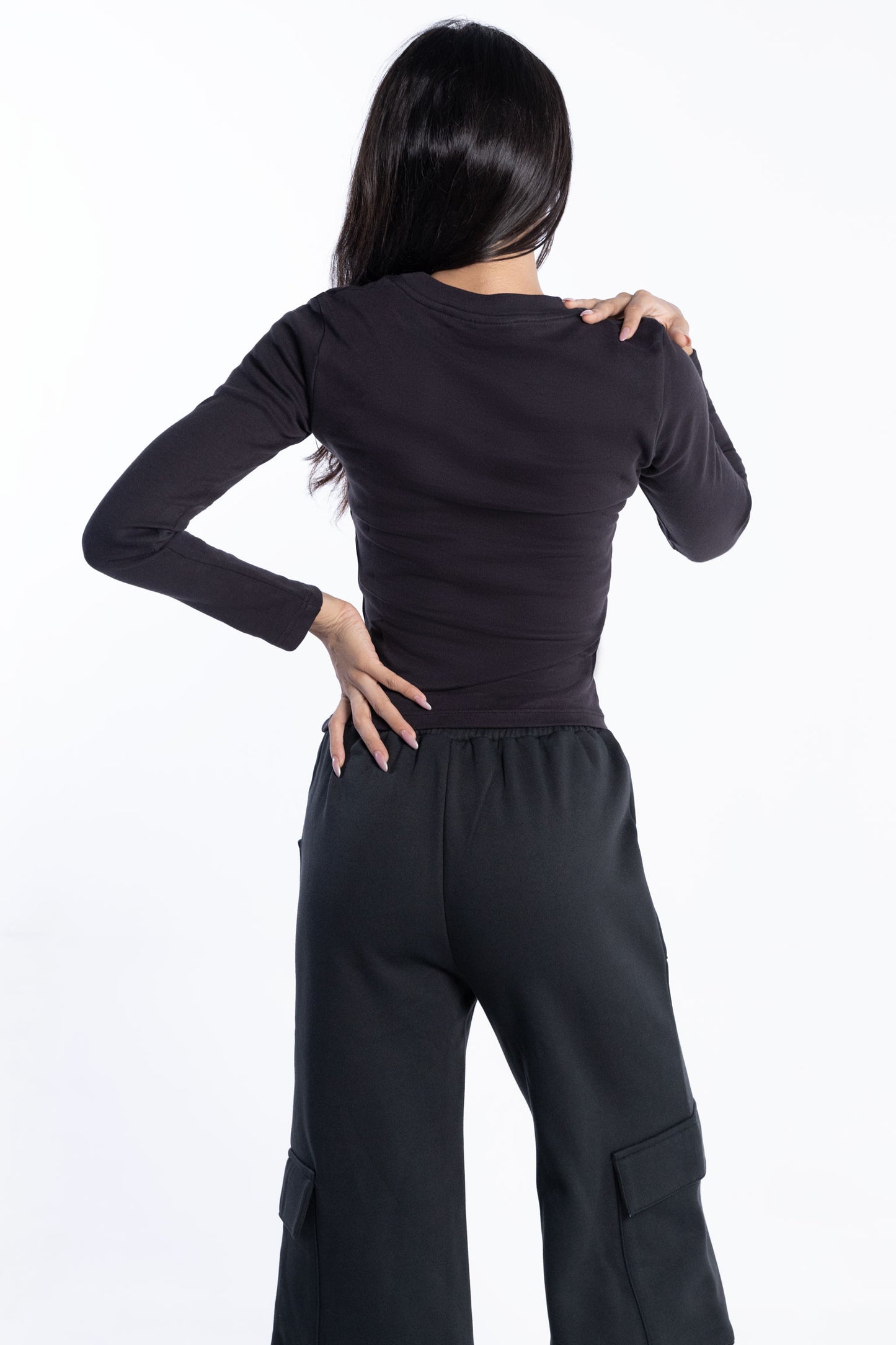 Long-sleeved fitted top