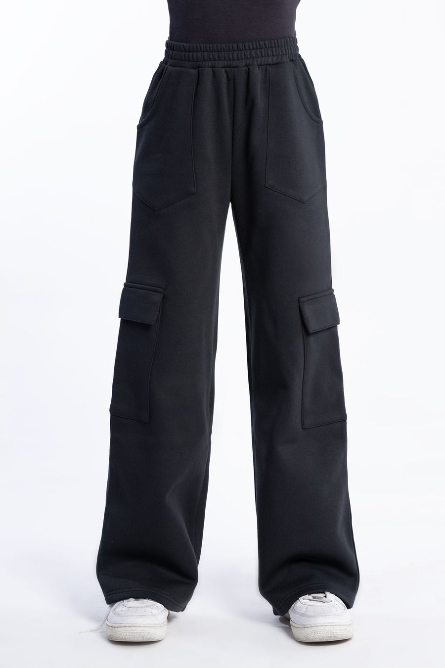 Wide cargo joggers
