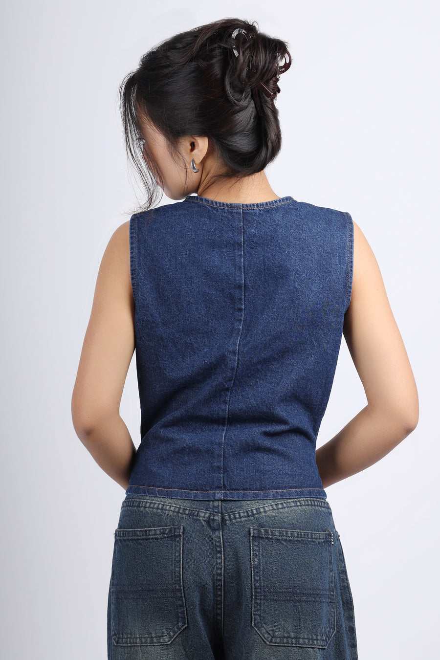 Denim Vest Top