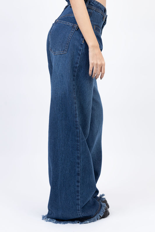 Front Pocket Wide Jeans