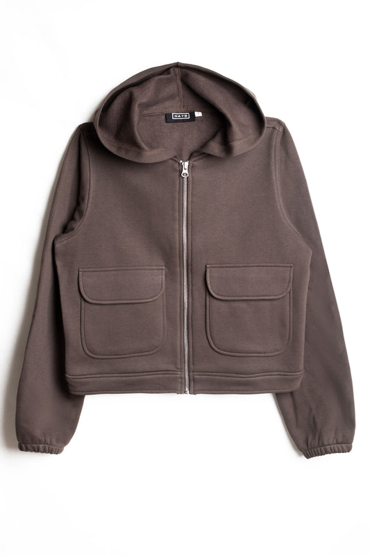 Twin pocket zip hoodie