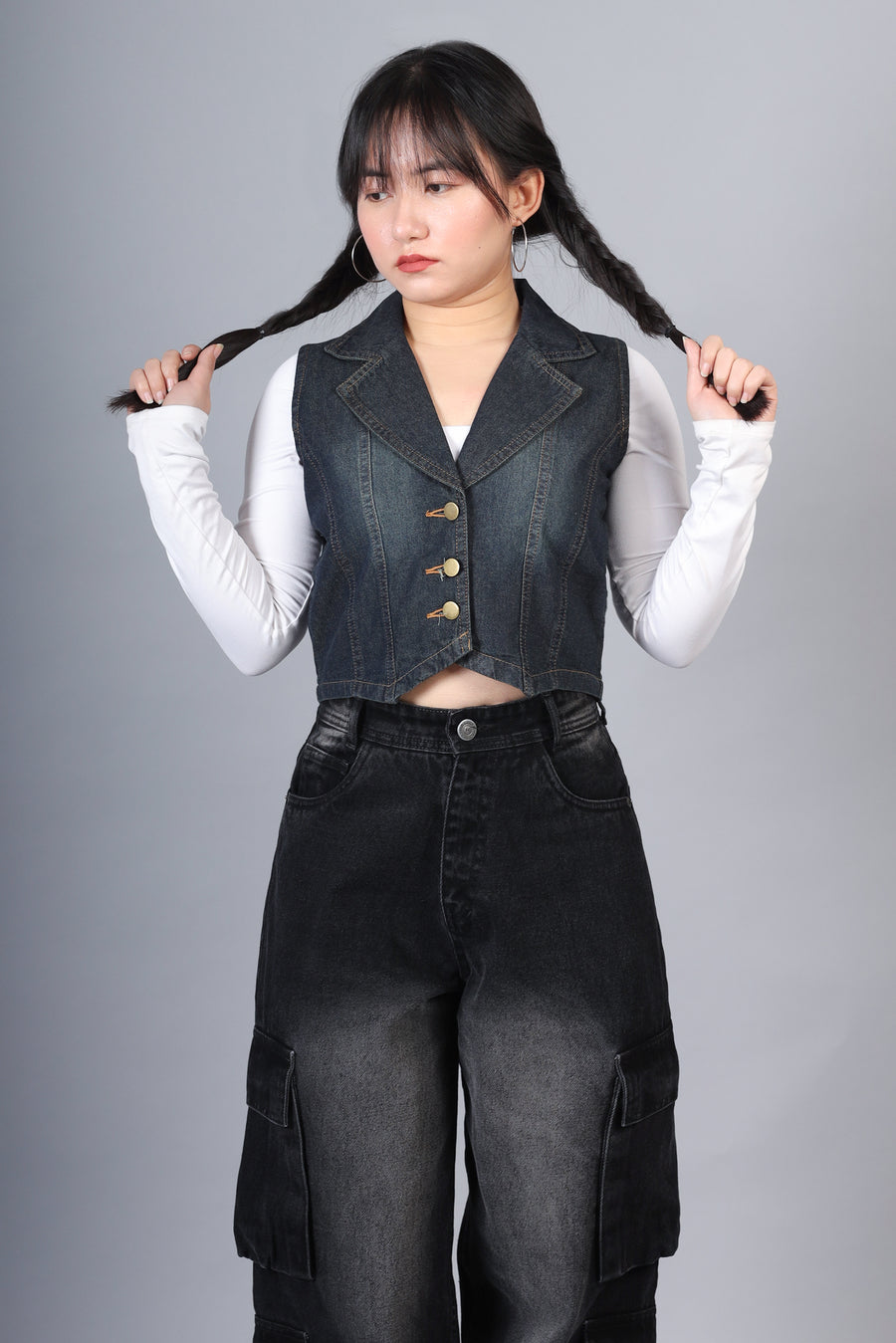 Sleeveless Denim Waistcoat