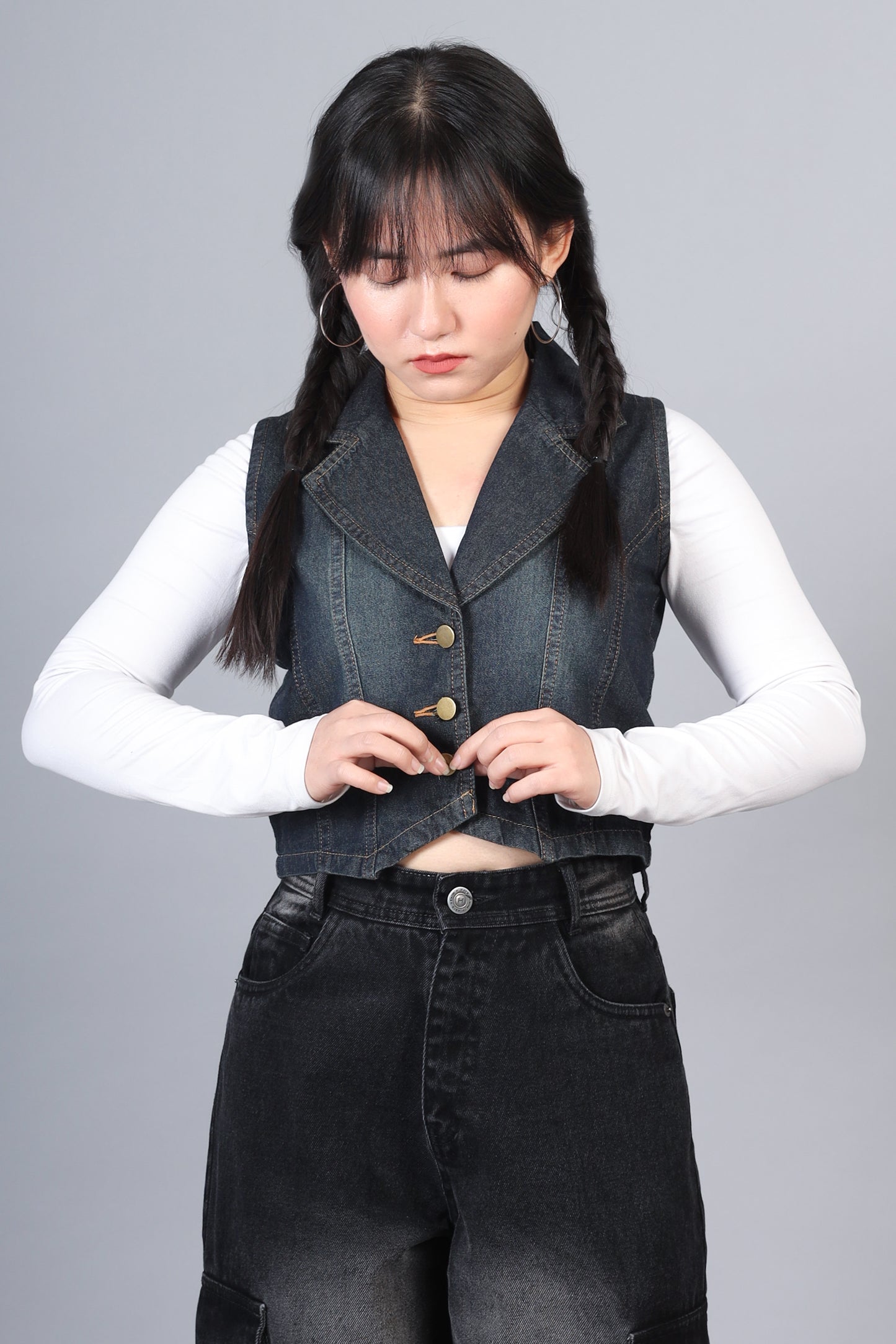 Sleeveless Denim Waistcoat