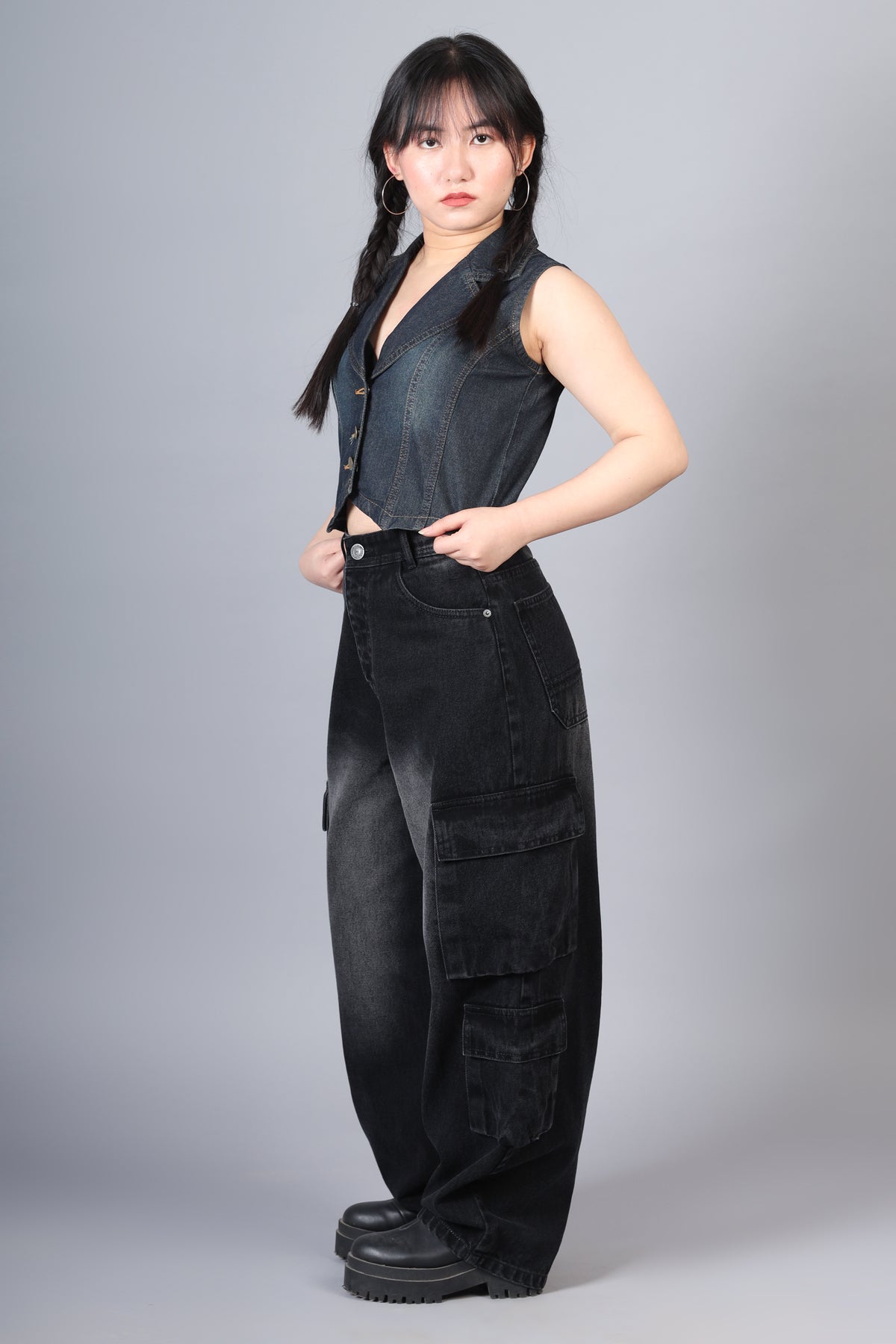 Sleeveless Denim Waistcoat