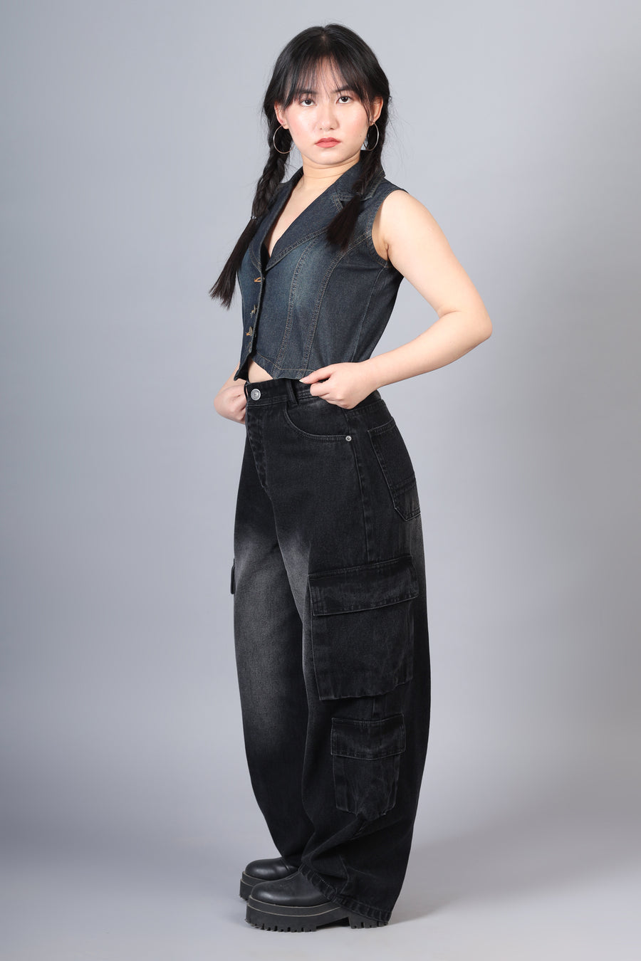 Sleeveless Denim Waistcoat