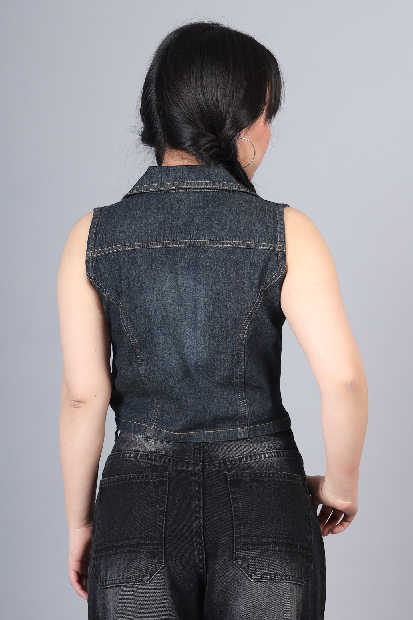 Sleeveless Denim Waistcoat
