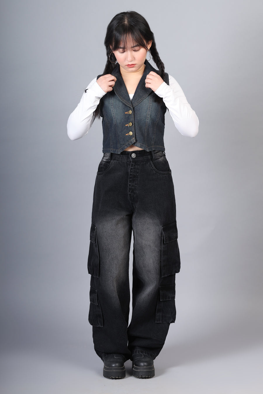Sleeveless Denim Waistcoat
