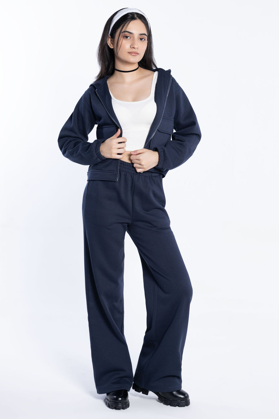 Twin pocket zip hoodie