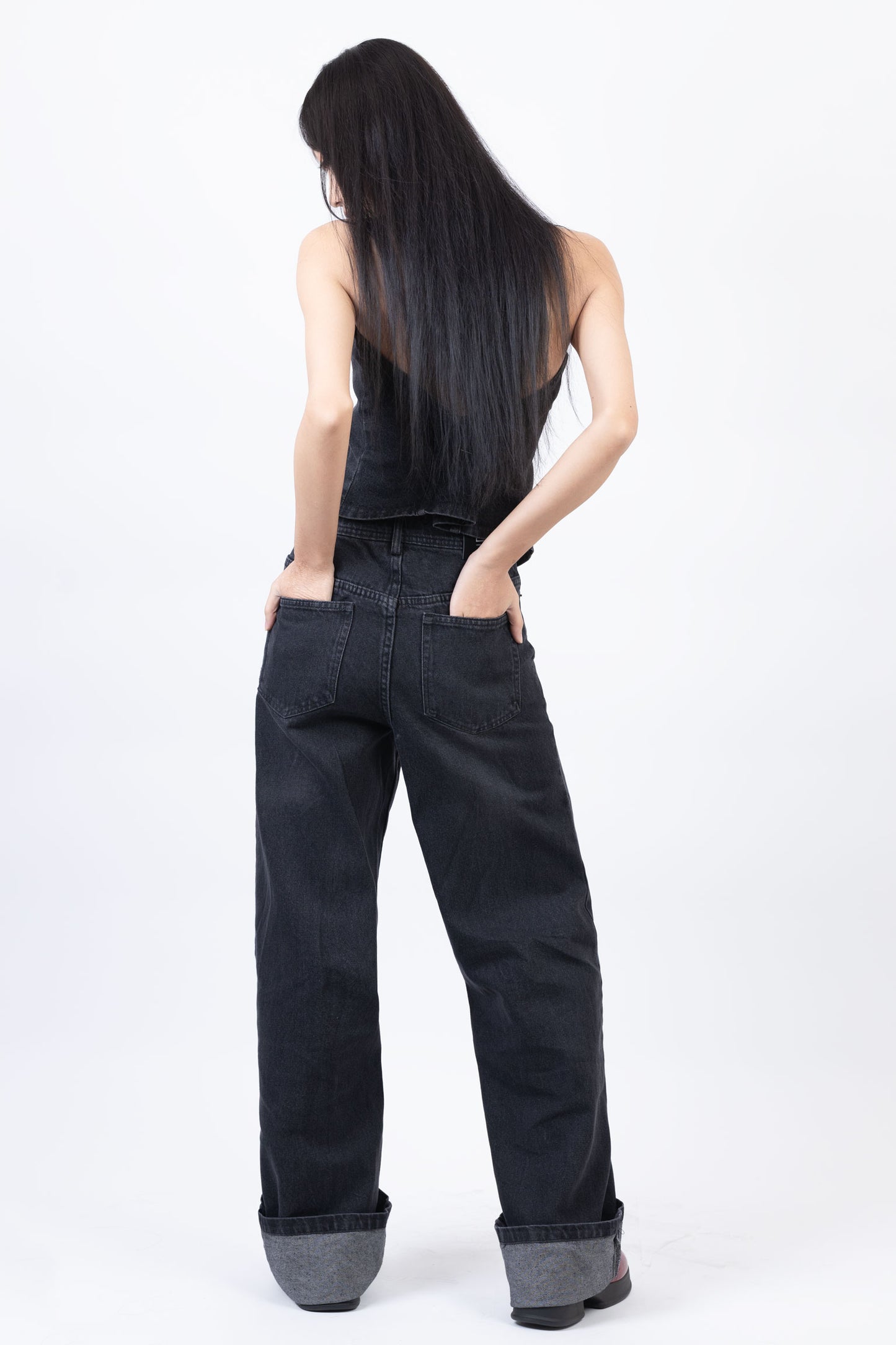 Cuff Straight Fit Jeans