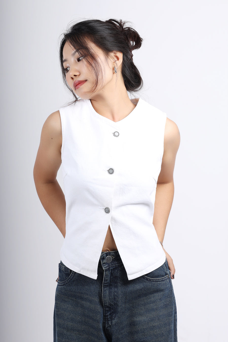 Denim Vest Top