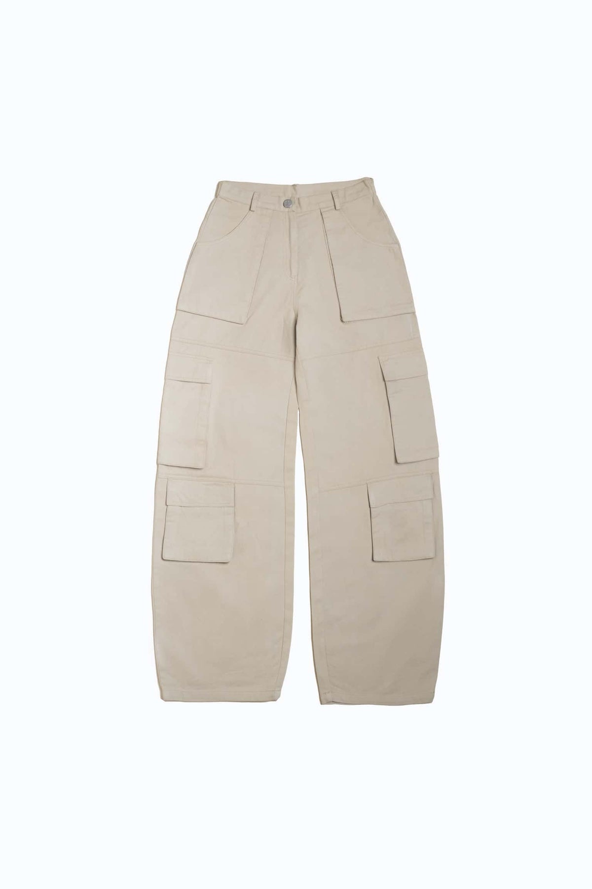 Zipper fly flap baggy cargo pants