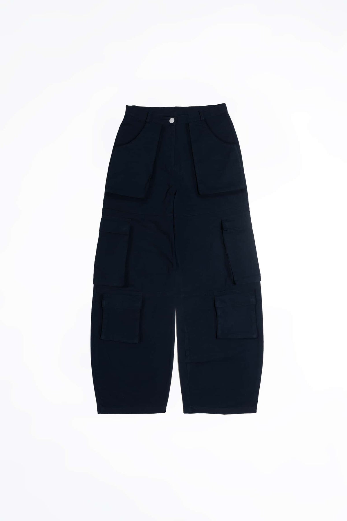Zipper fly flap baggy cargo pants
