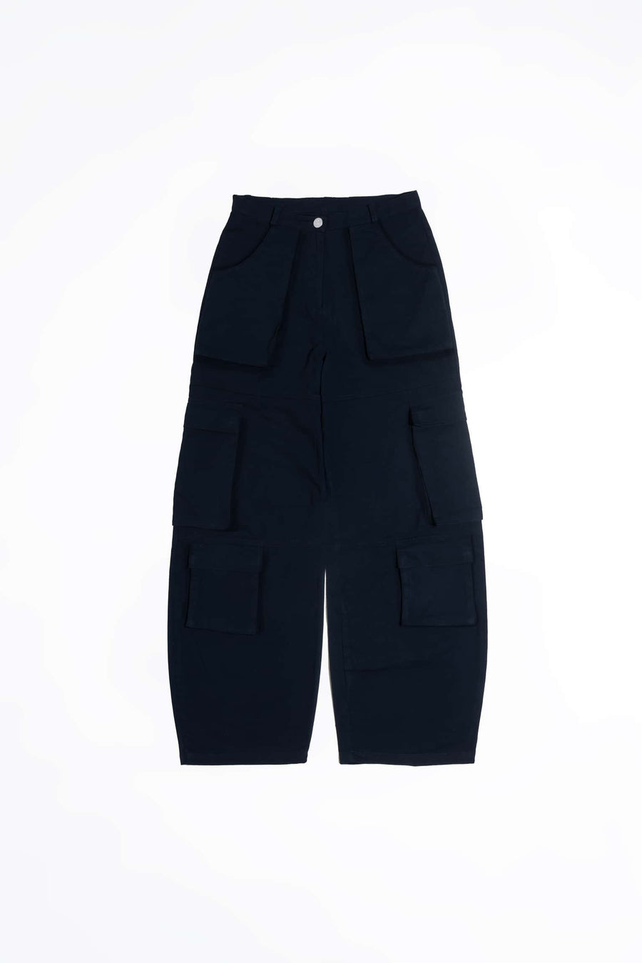 Zipper fly flap baggy cargo pants
