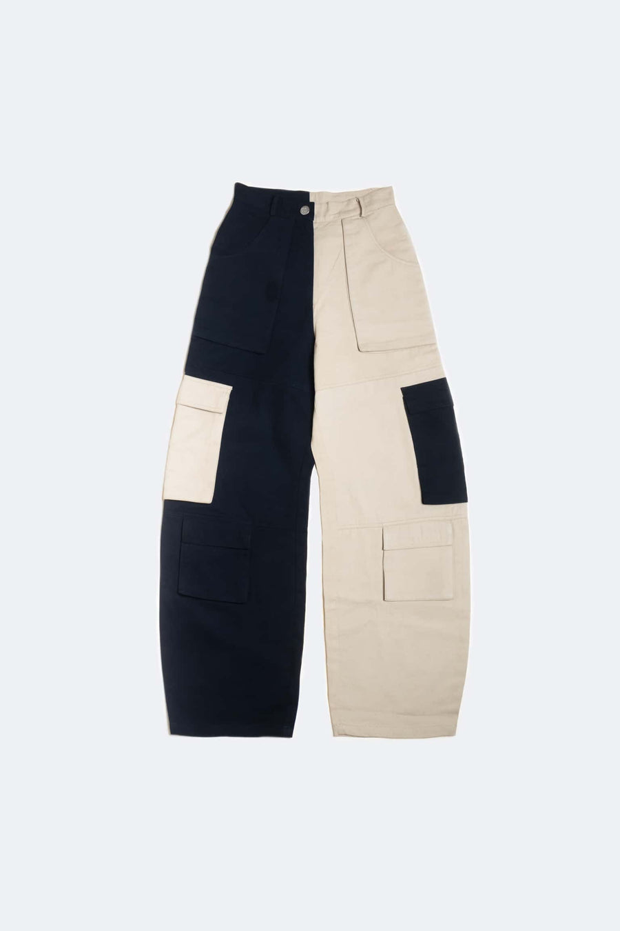 Zipper fly flap baggy cargo pants