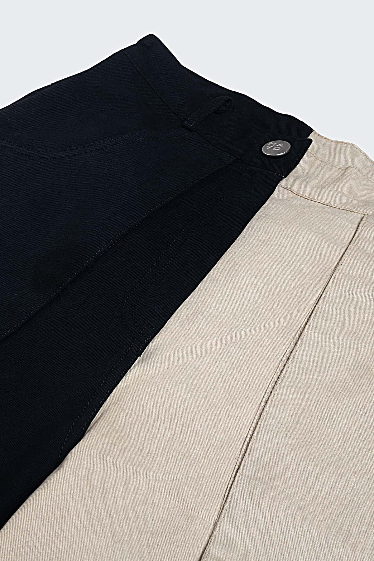 Zipper fly flap baggy cargo pants