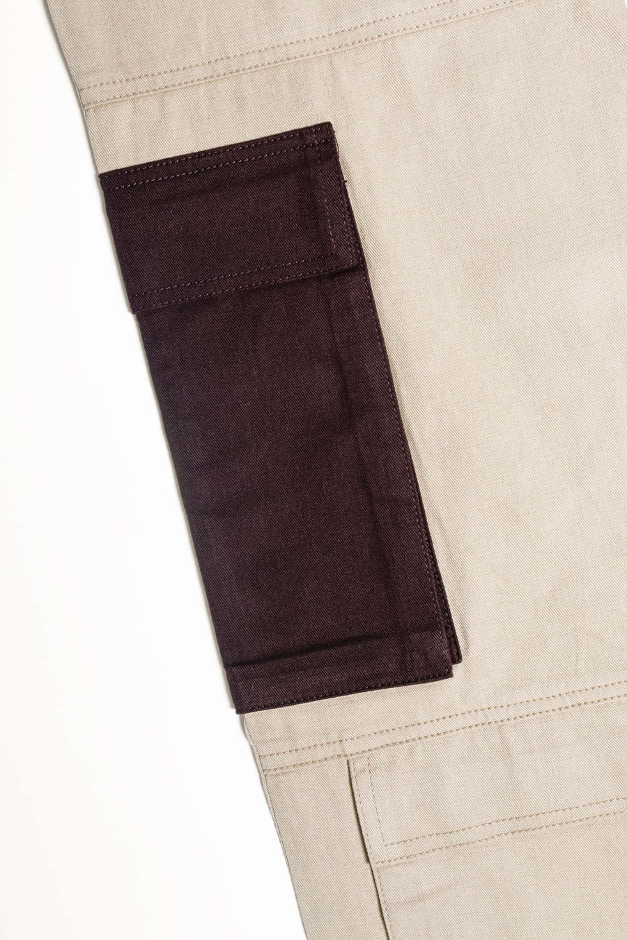 Zipper fly flap baggy cargo pants