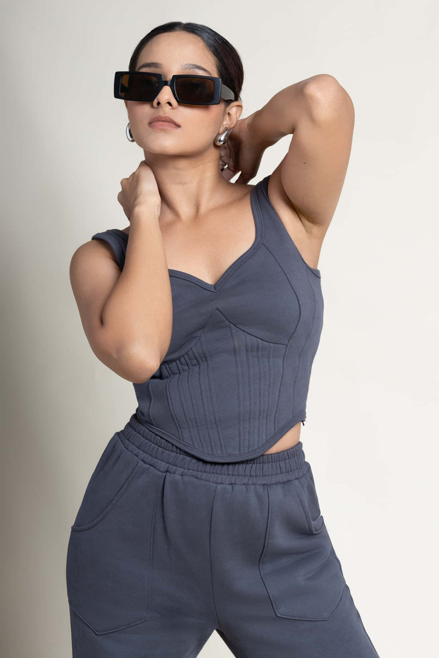 Sleeveless corset top