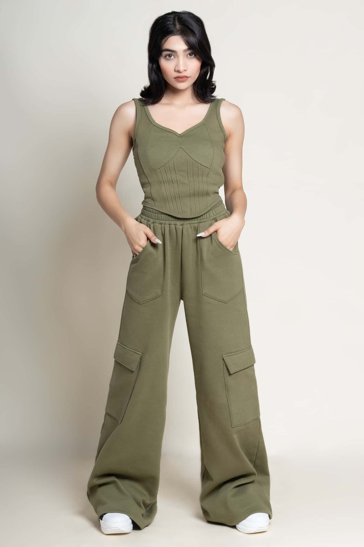 Sleeveless corset top