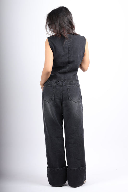 Cuff Straight Fit Jeans