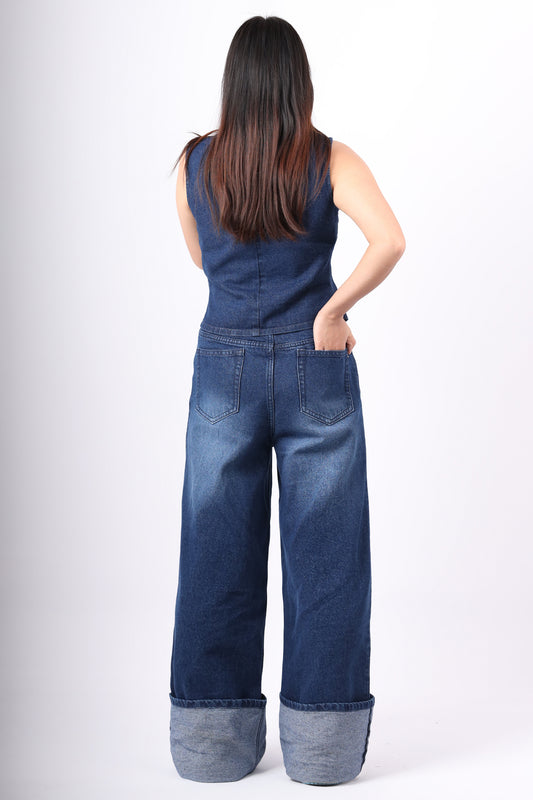Cuff Straight Fit Jeans