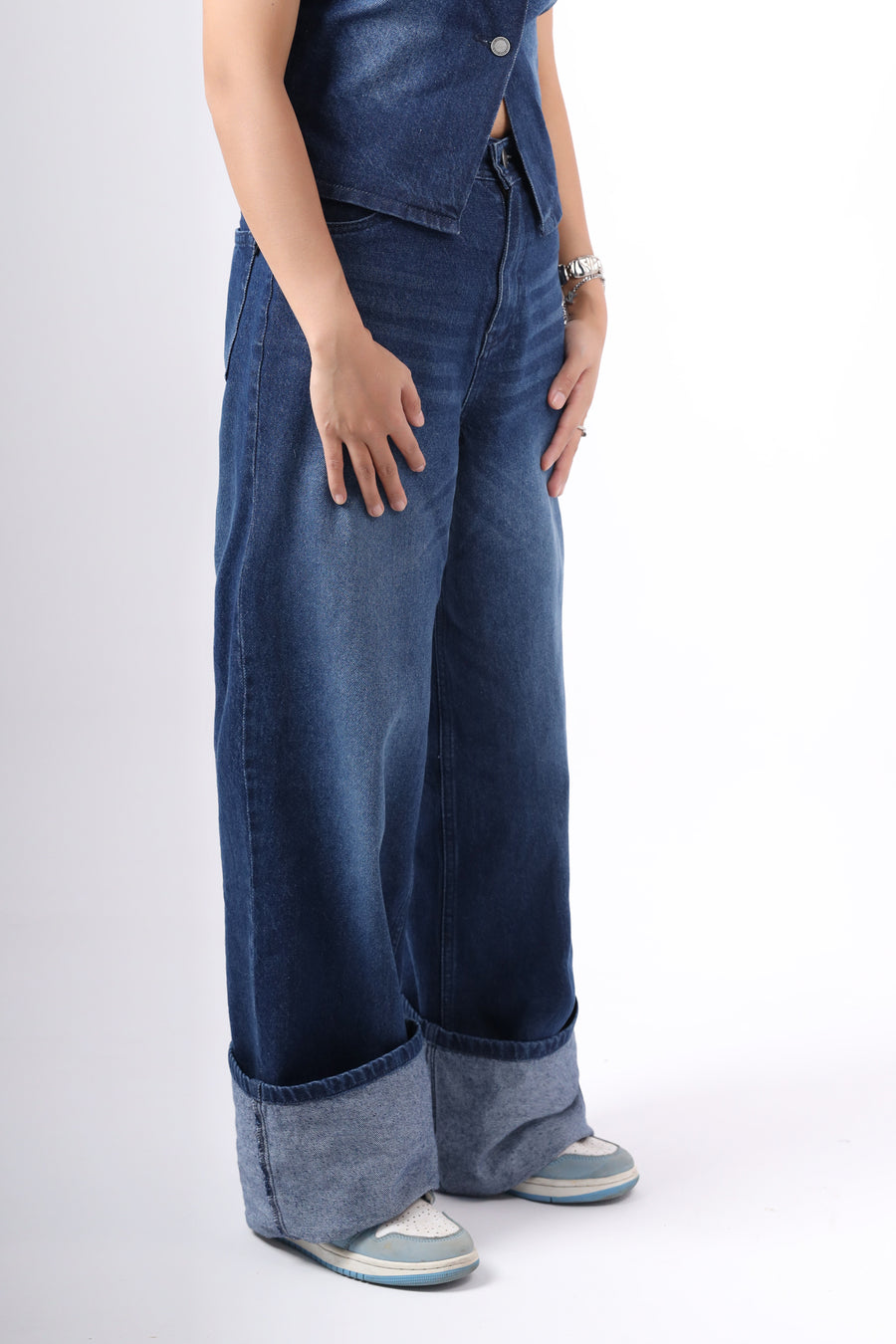 Cuff Straight Fit Jeans