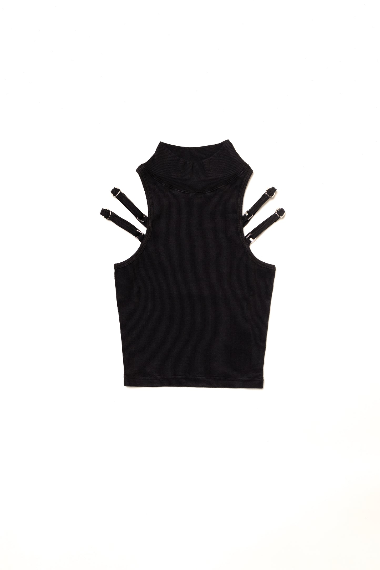 Mock neck rib top