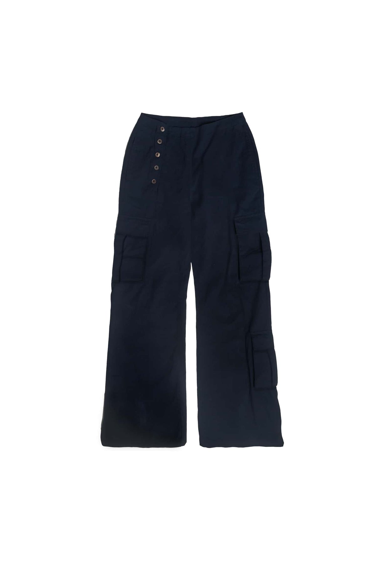 Multi-button Flared Cargo Pants