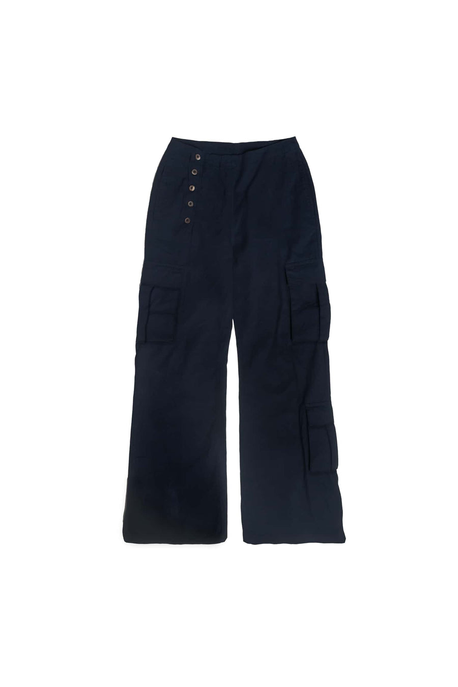 Multi-button Flared Cargo Pants