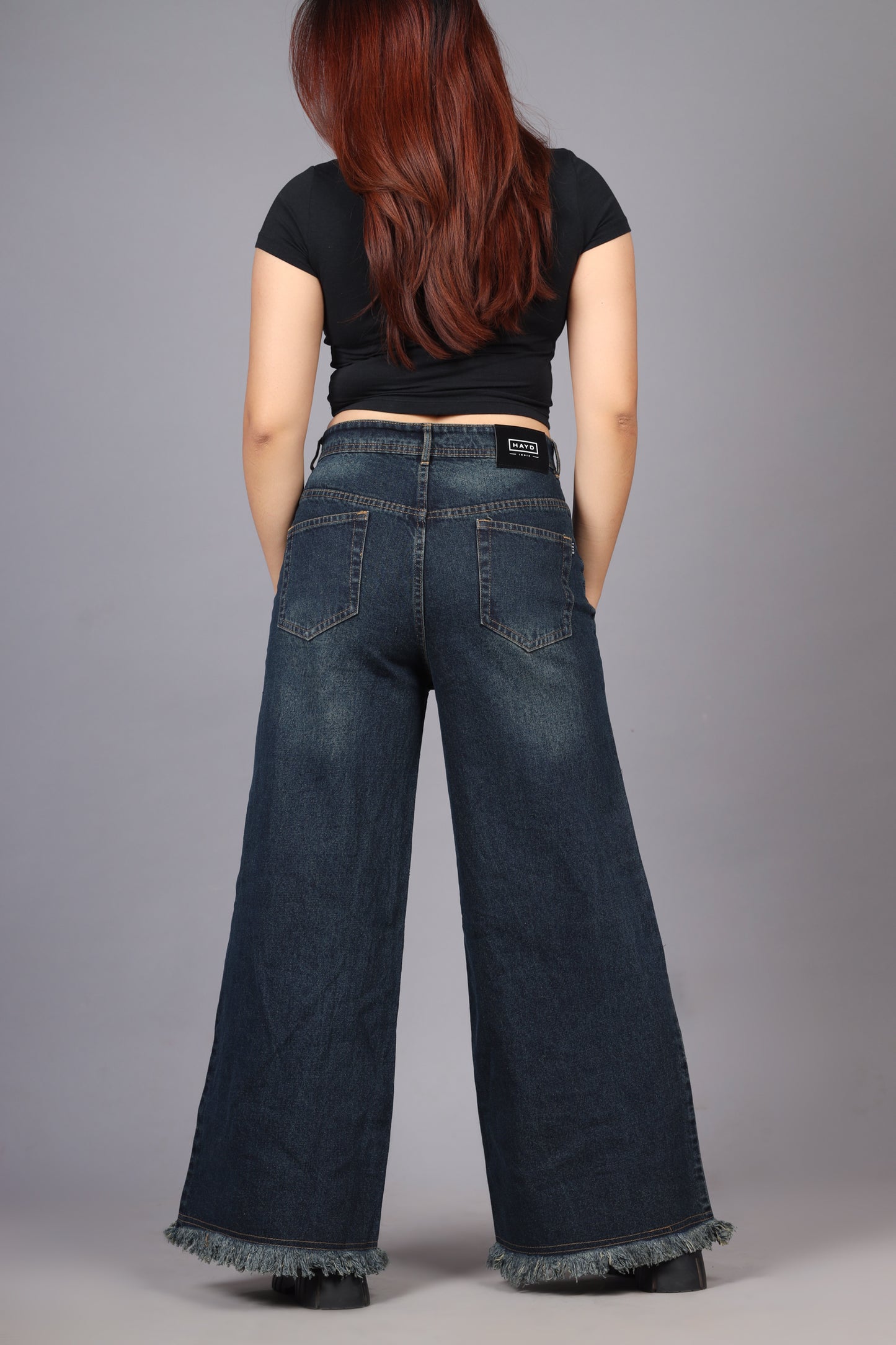 Front Pocket Wide Jeans