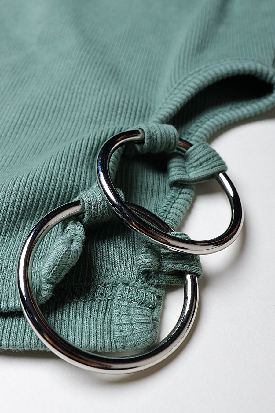 Mock neck rib top