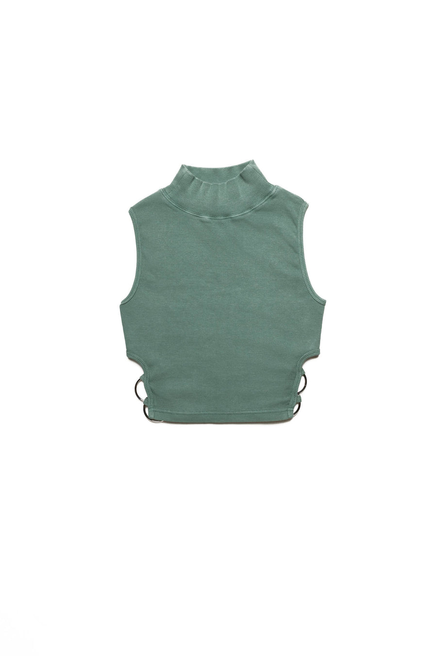 Mock neck rib top